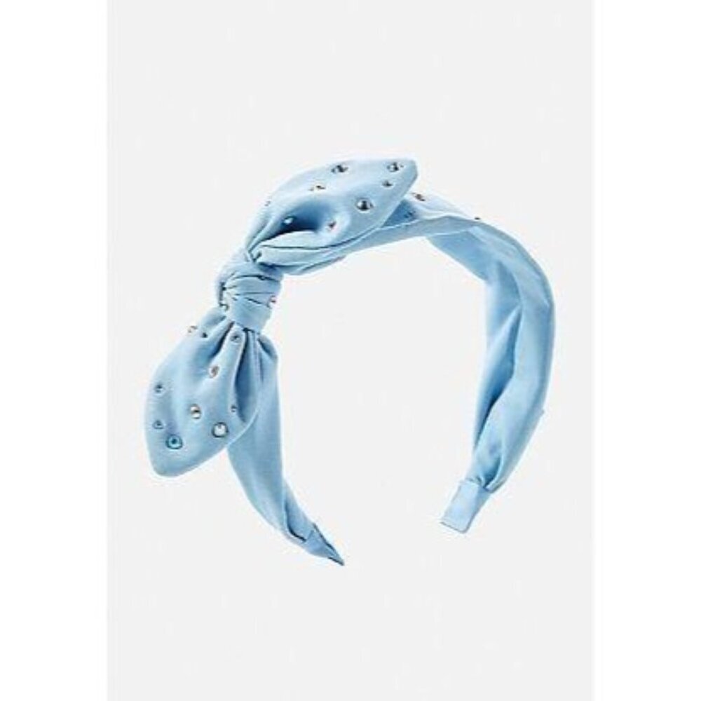 Justice Headband Rhinestone Blue Denim Girls Hair Care Hair Knot Accessories